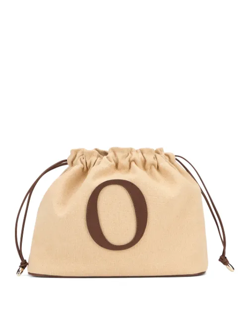 Orciani tote con cordones y parche del logo