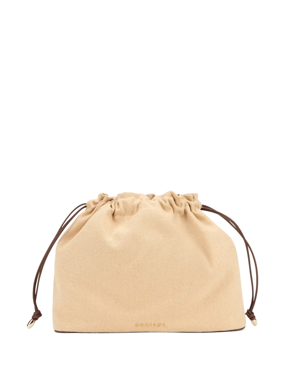 Orciani Bucket-tas met trekkoord Beige