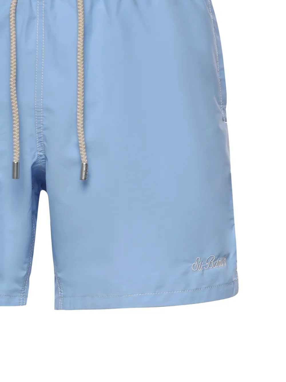  Mc2 Saint Barth Short De Bain à Logo Brodé - Bleu 