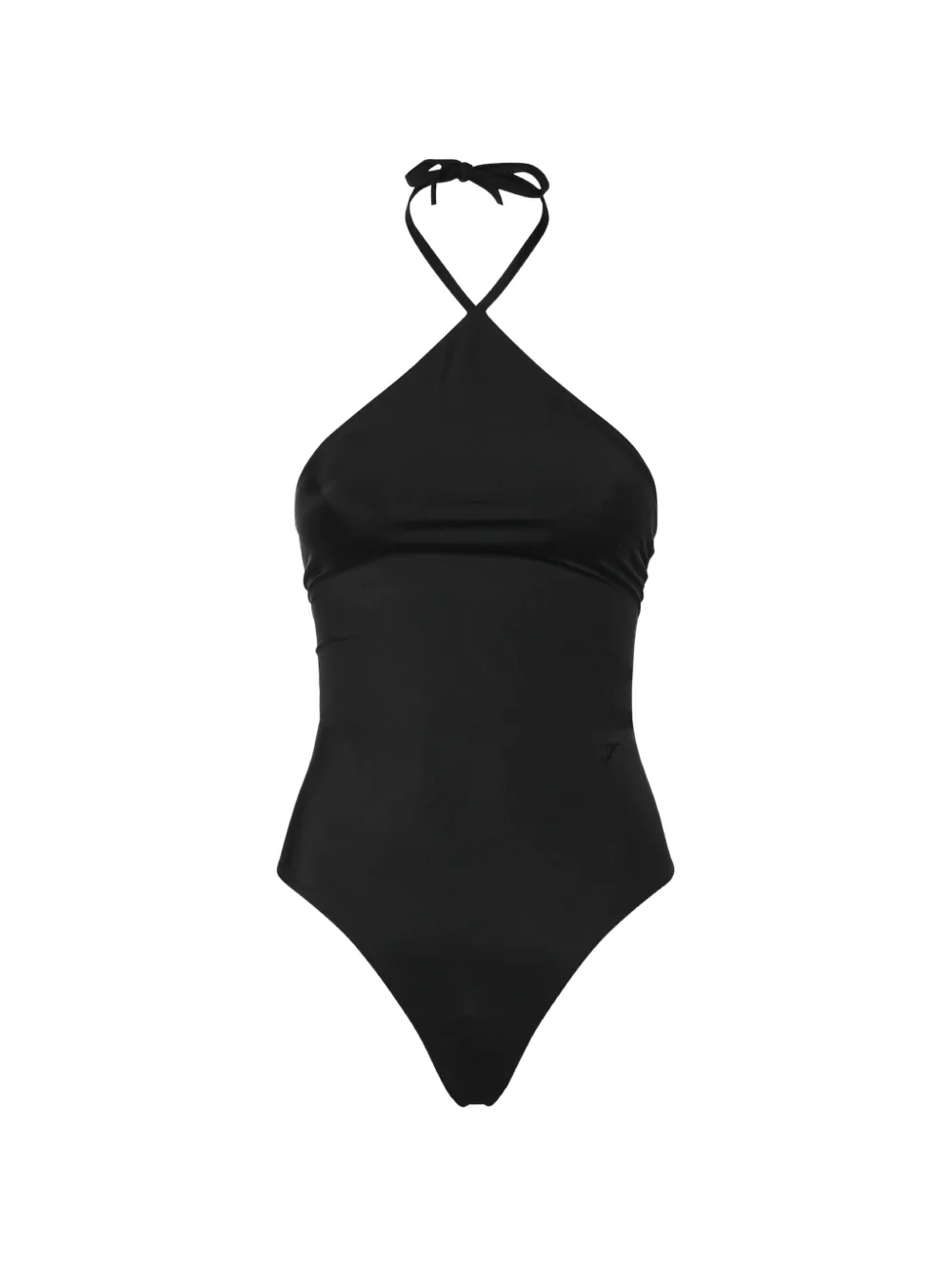 Jacquemus halterneck cutout swimsuit - Nero