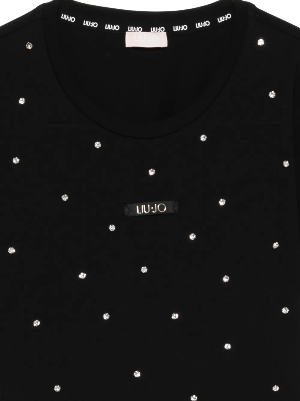 LIU JO T-shirt met logopatch Zwart