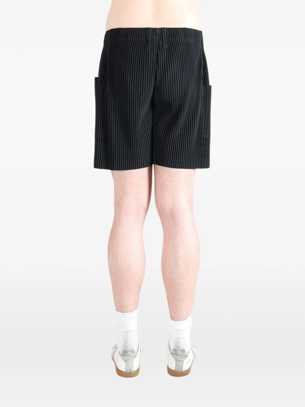 Homme Plissé Issey Miyake Geplooide bermuda shorts Zwart