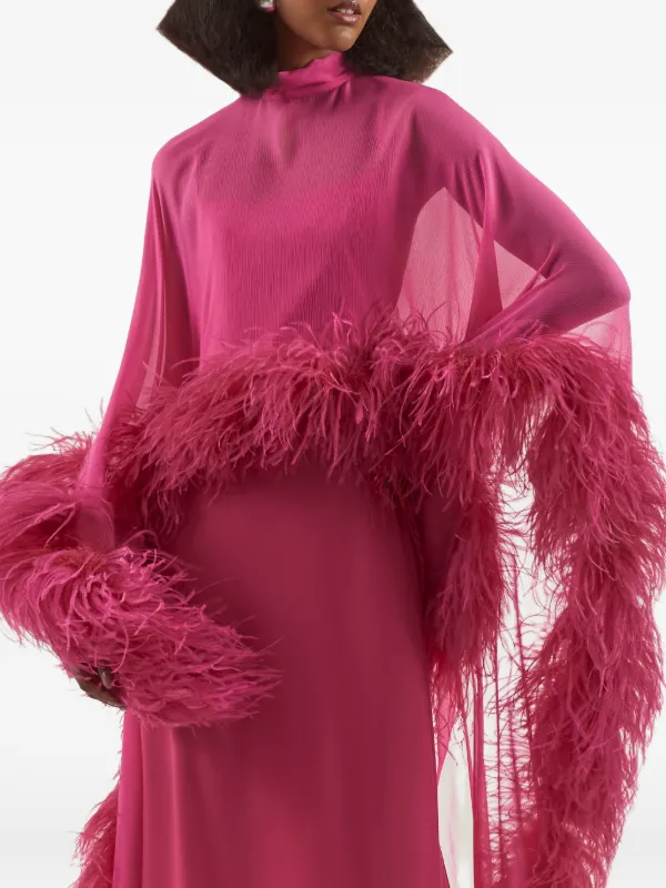 taller marmo pink feather dress Rent Taller Marmo Pink Dress UK 8