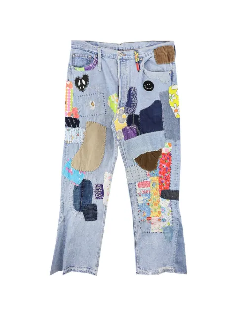 Readymade patchwork-design jeans