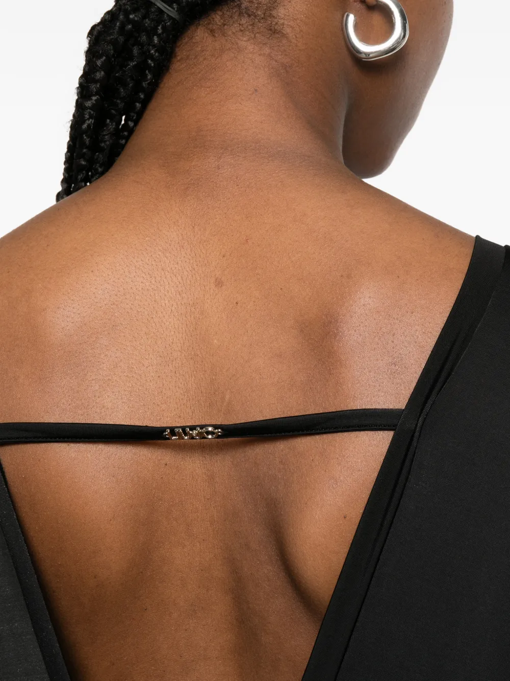 LIU JO Glanzende jersey mini-jurk Zwart