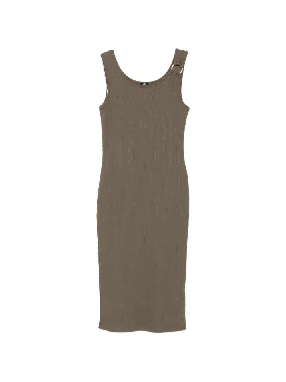 LIU JO logo-embroidered midi dress - Verde