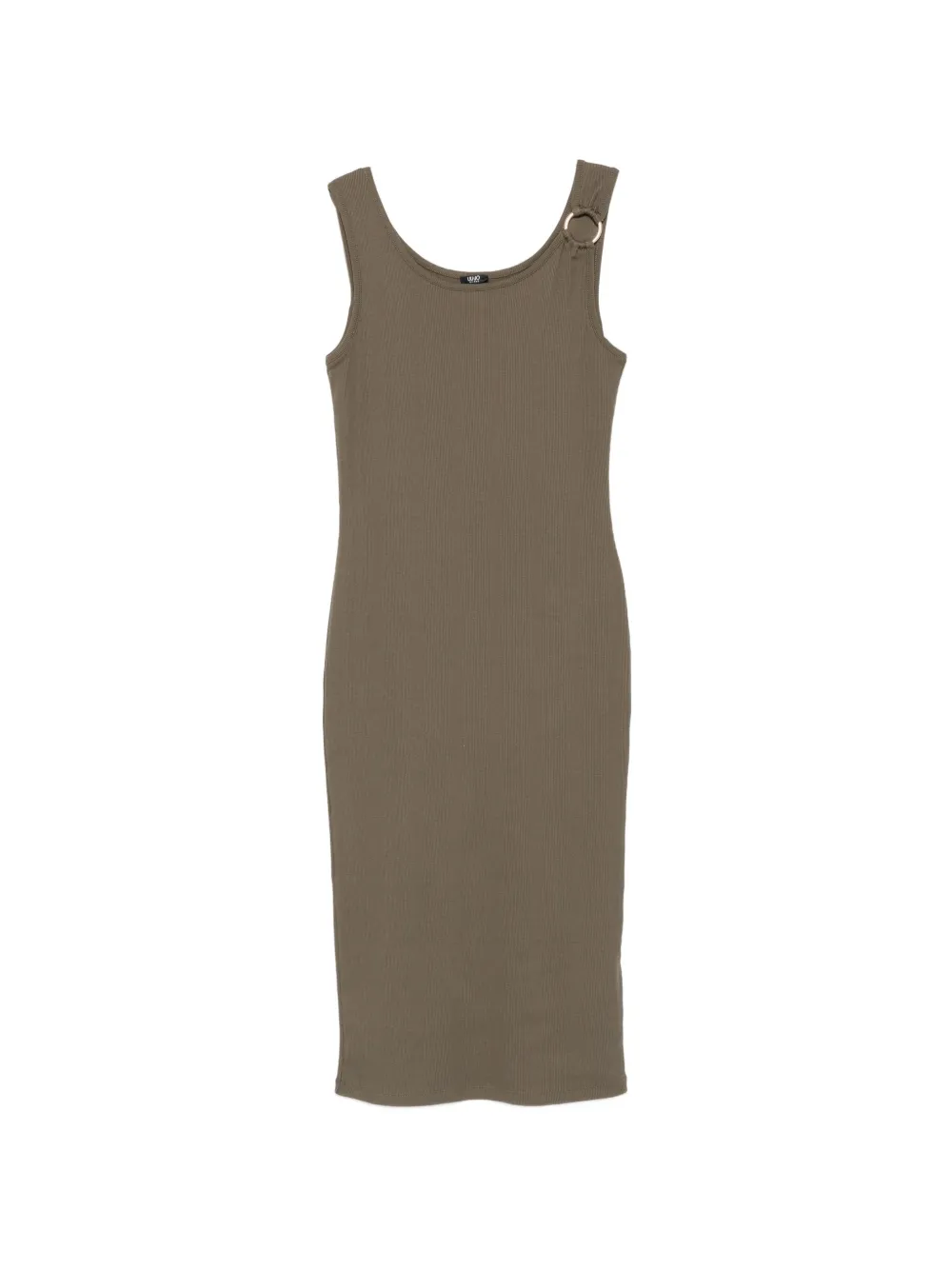 LIU JO logo-embroidered midi dress - Verde