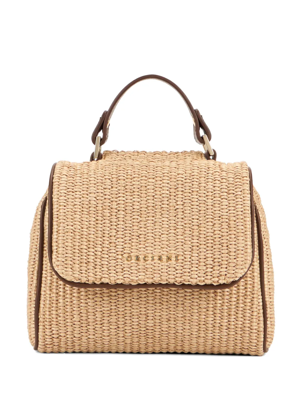 Orciani Sveva Zanzibar Mini leather-trim tote bag - Toni neutri