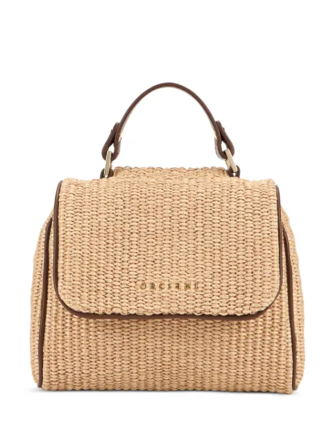 Orciani Sveva Zanzibar Mini leather-trim tote bag