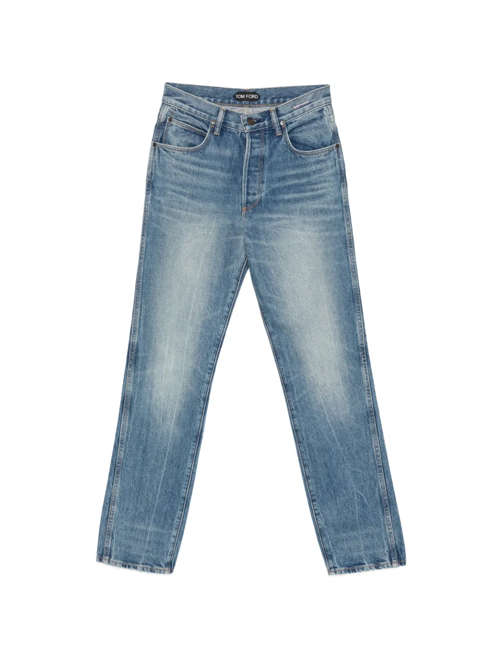 TOM FORD logo-patch jeans - Blue