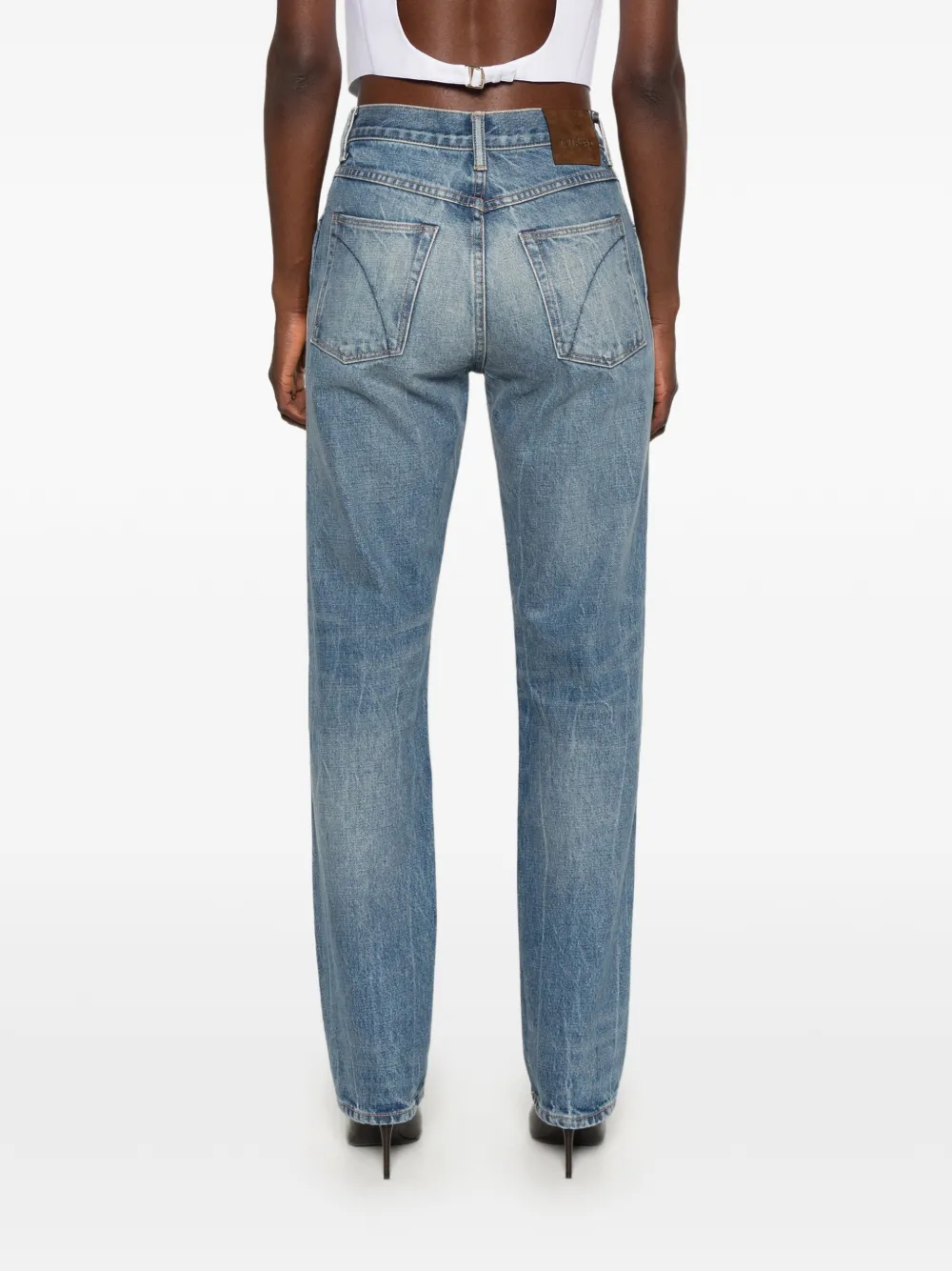 TOM FORD Jeans met logopatch Blauw
