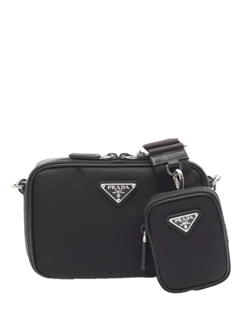 Prada Pre-Owned 2013-2026 Re Nylon and Saffiano Brique crossbody bag