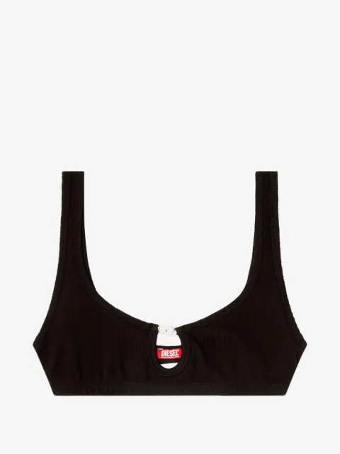 Diesel brassière nervurée en coton à bijou Oval D