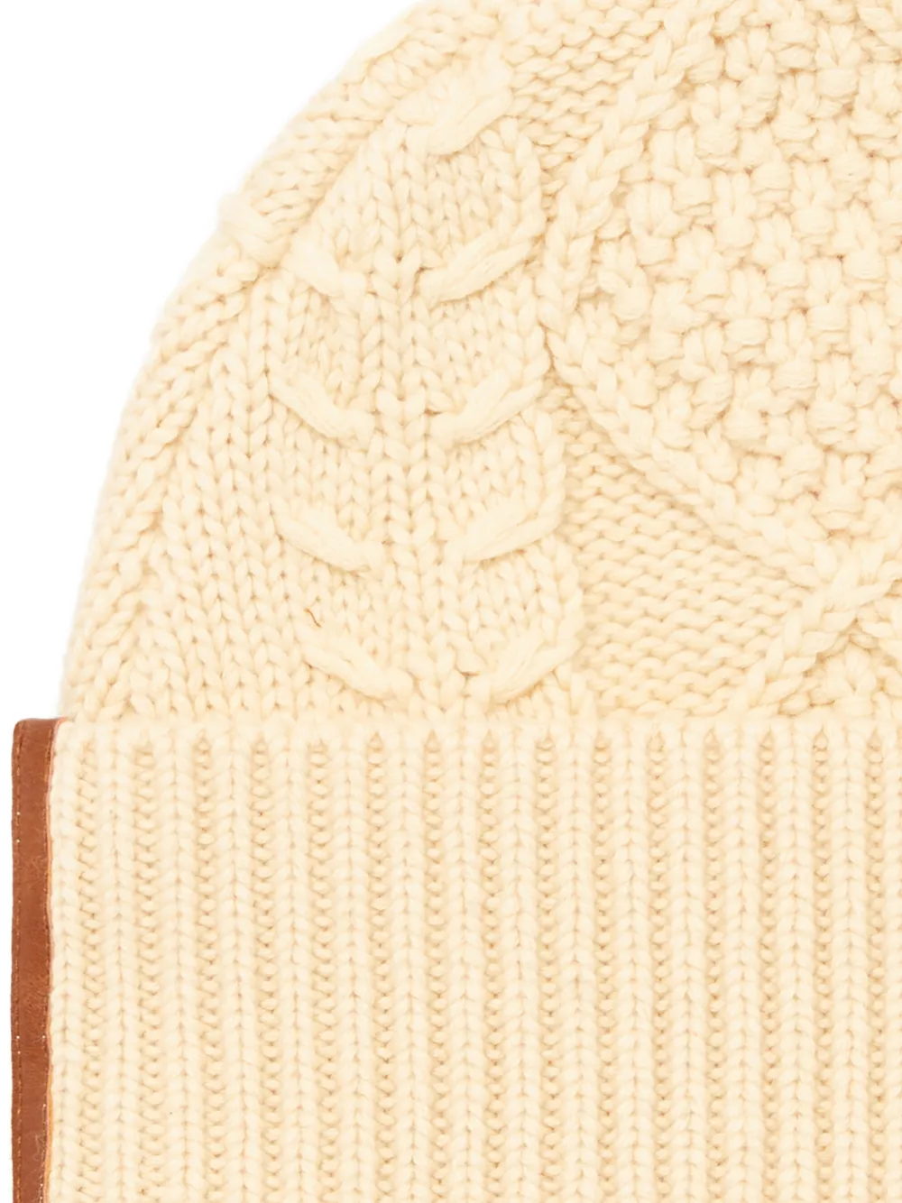 Diesel Kabelgebreide muts Beige