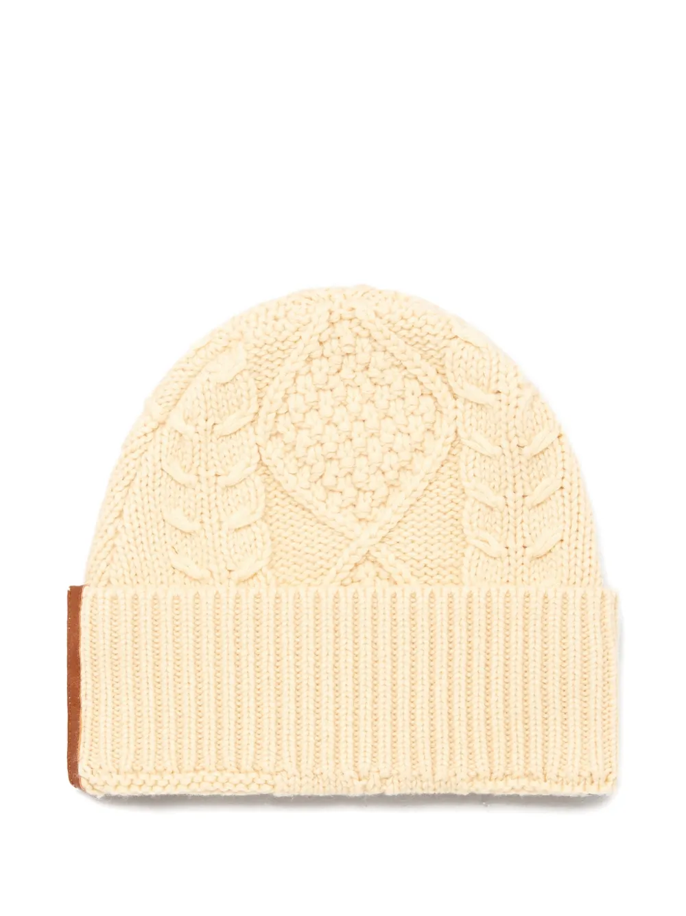 Diesel Kabelgebreide muts Beige