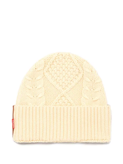 Diesel cable-knit beanie hat