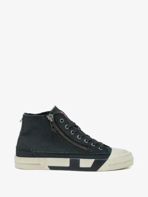 Diesel S-D-Verse frayed zip-up sneakers