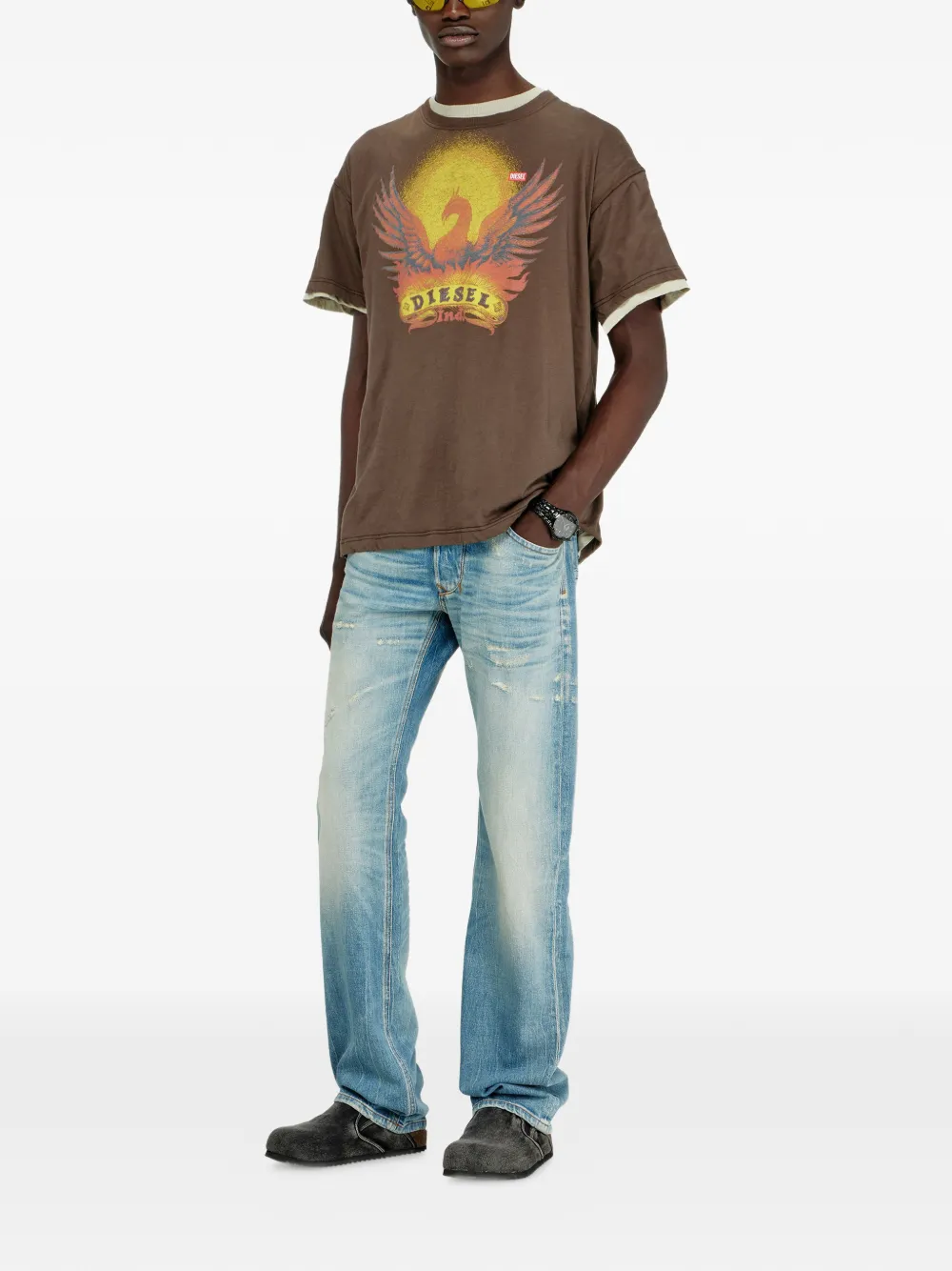 Diesel T-Norm-Aa1 T-shirt Bruin