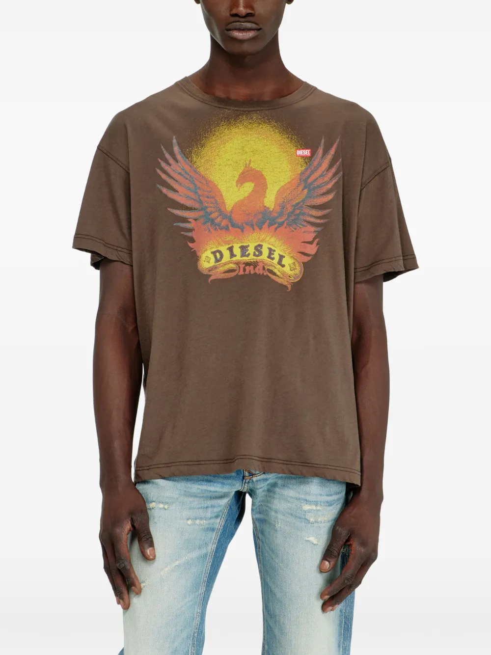 Diesel T-Norm-Aa1 T-shirt Bruin