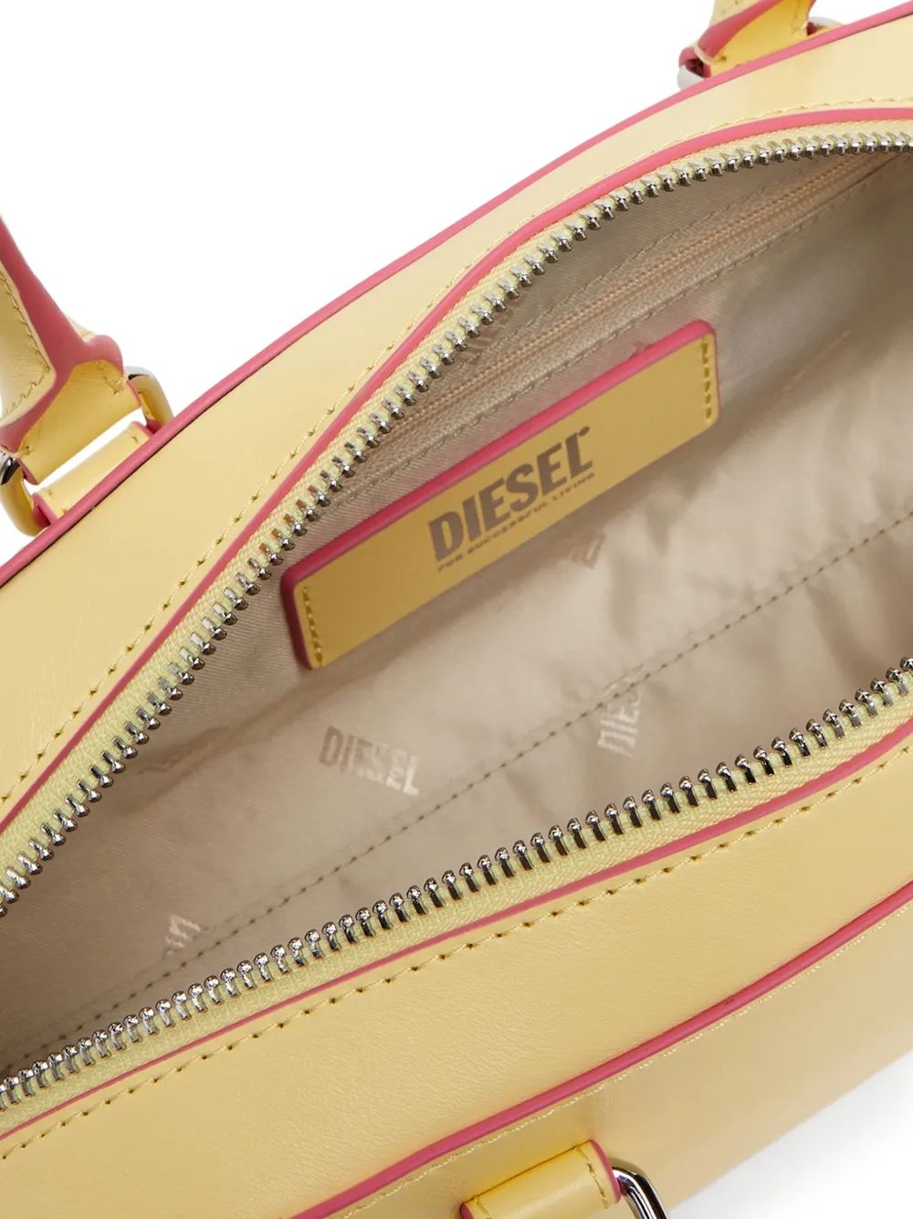 Diesel 1DR Dome verlengde bowlingtas van leer Geel