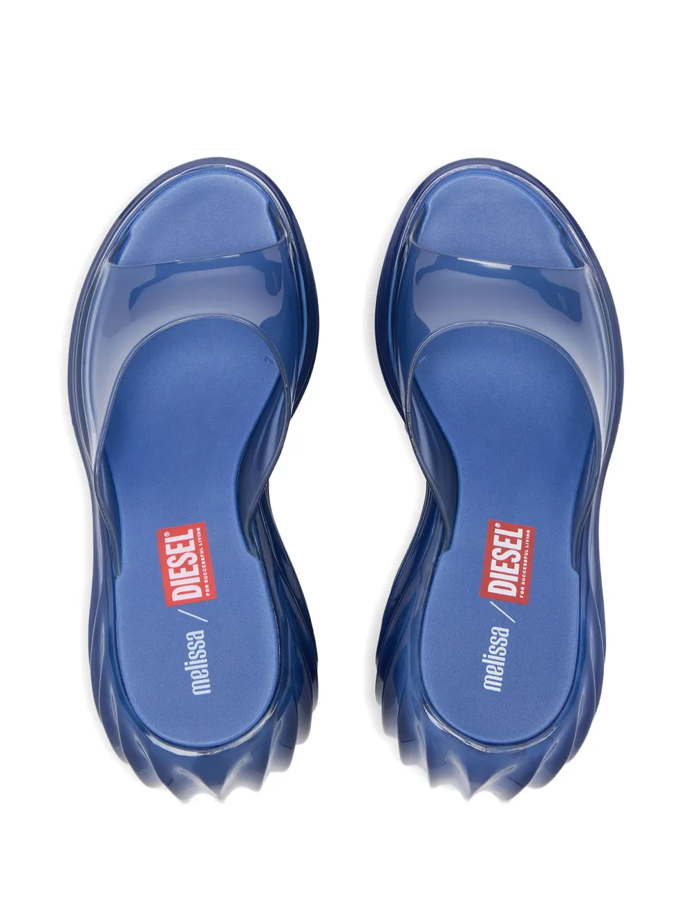 Diesel x Melissa Quantum sandalen met plateauzool Blauw