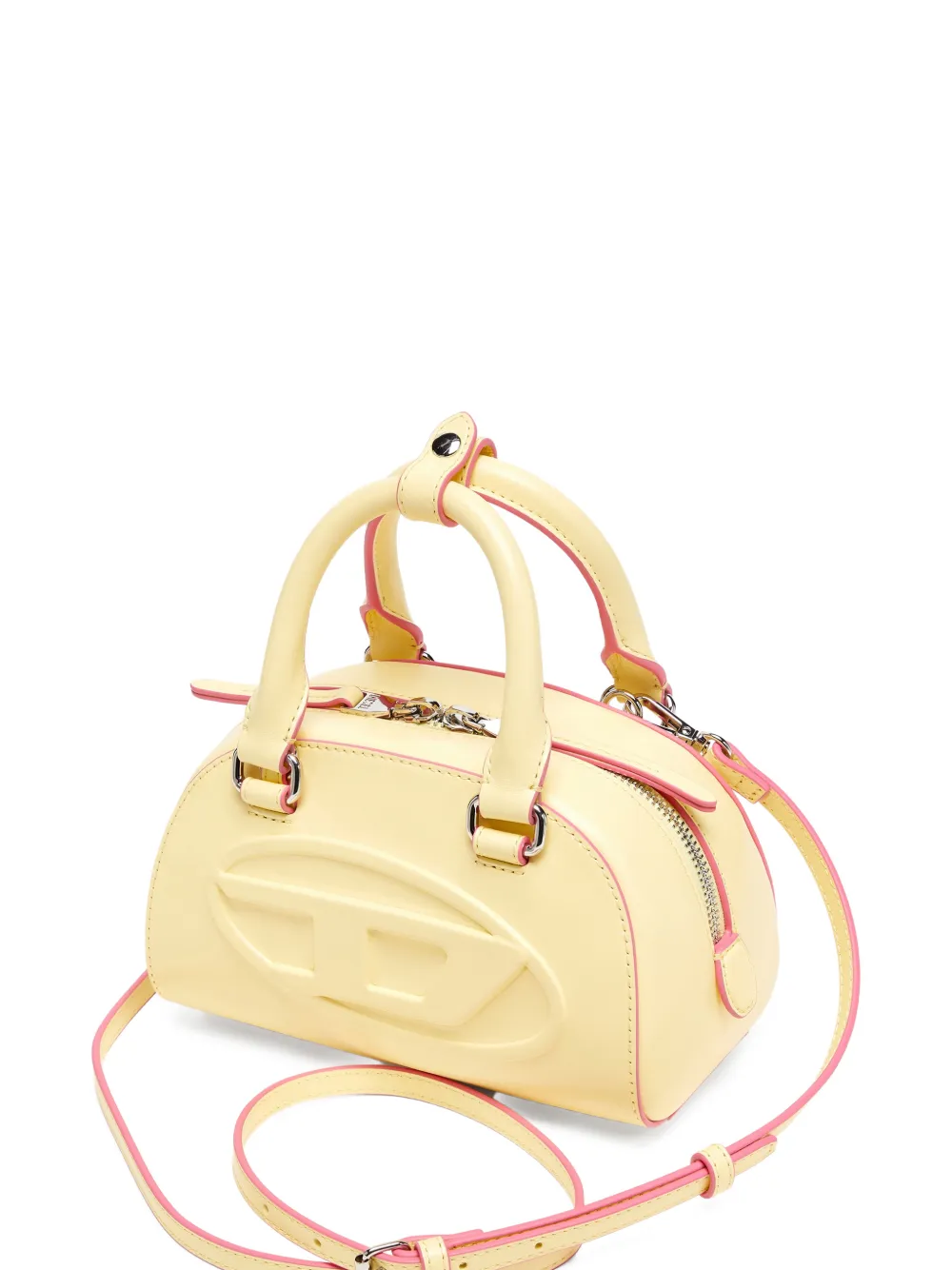 Diesel 1DR Drome kleine leren bowlingtas Geel