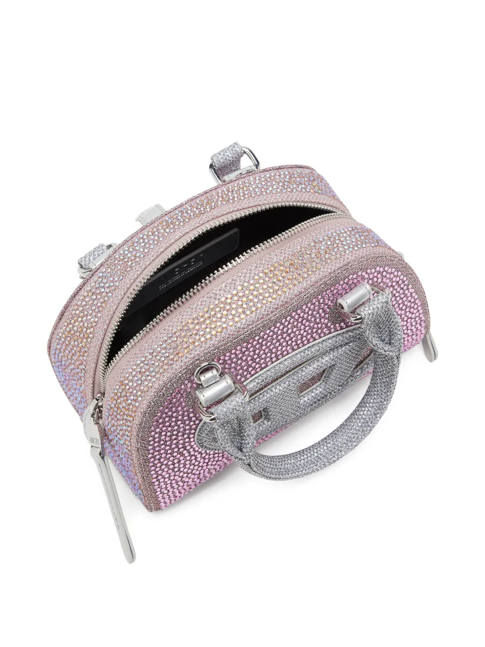 Diesel 1DR Dome mini-shopper verfraaid met stras Roze