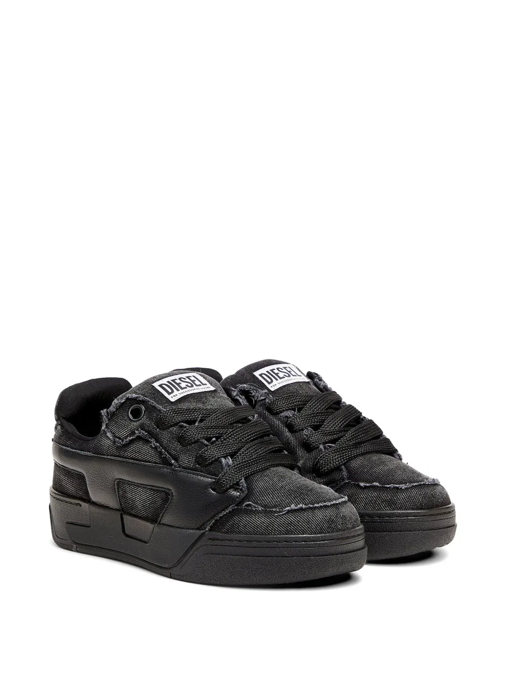 Diesel S-D-Ollie denim sneakers Zwart