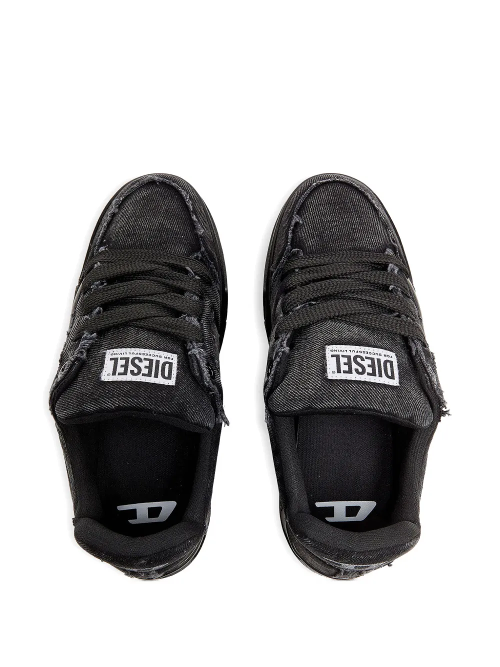 Diesel S-D-Ollie denim sneakers Zwart