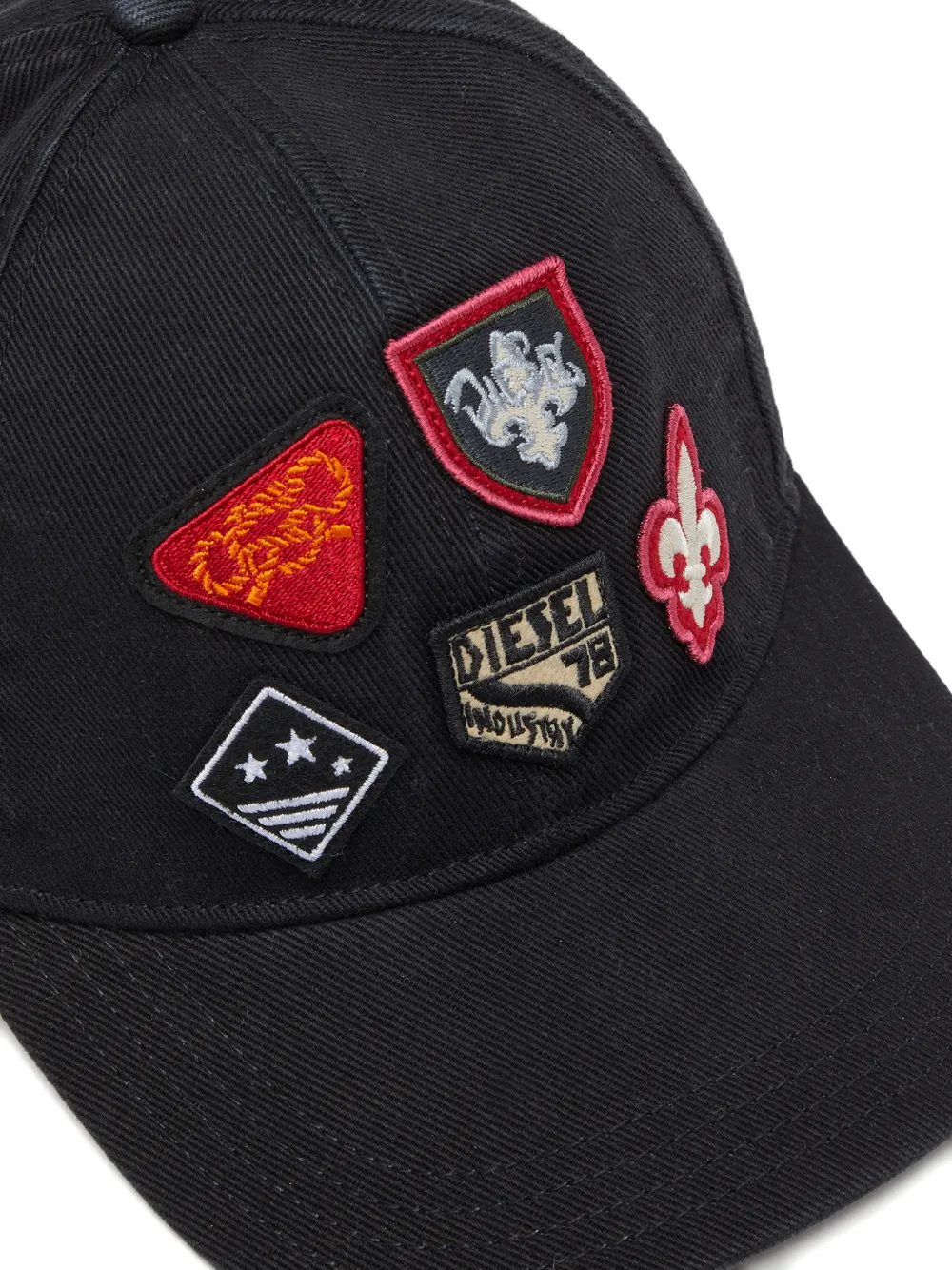 Diesel C-Scud honkbalpet verfraaid met patch Zwart
