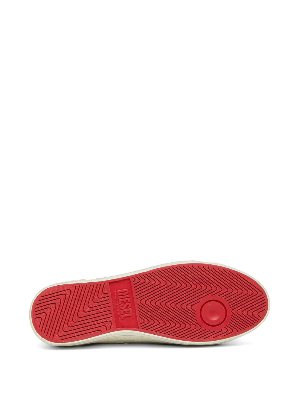 Diesel S-D-Verse sneakers met franje en rits Wit