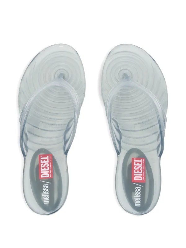 Diesel x Melissa Sculptural flip-flops In Melflex® | White