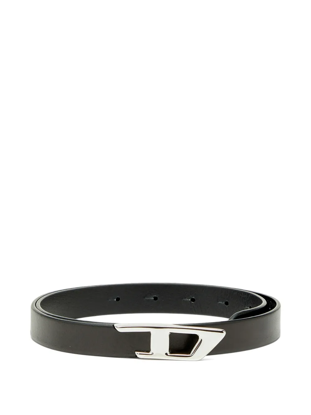 Diesel B-D logo leather belt - Nero