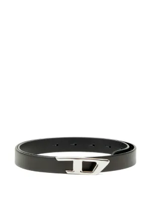 Diesel ラインストーンロゴ レザーベルト | ブラック | FARFETCH JP
