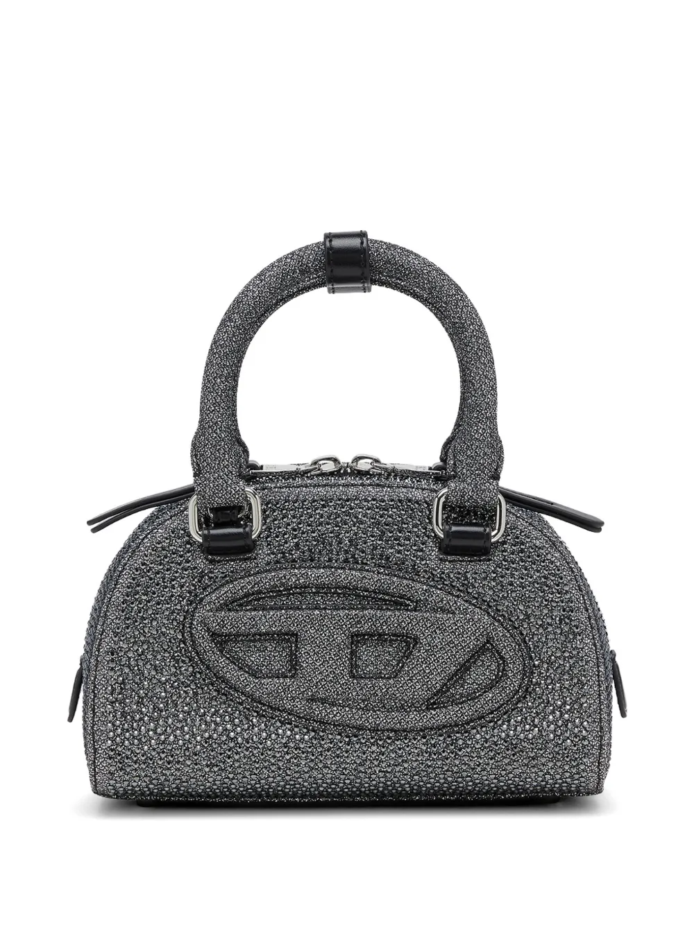 Diesel Borsa tote 1DR Dome con strass - Grigio