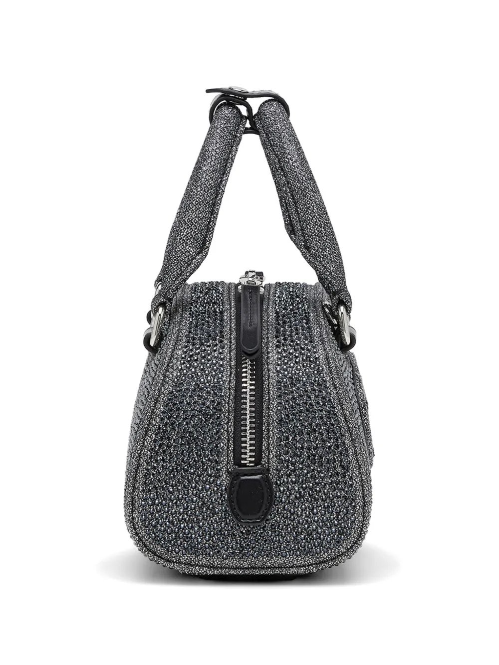 Diesel Kleine 1DR Dome bowlingtas met kristallen Lurex Grijs