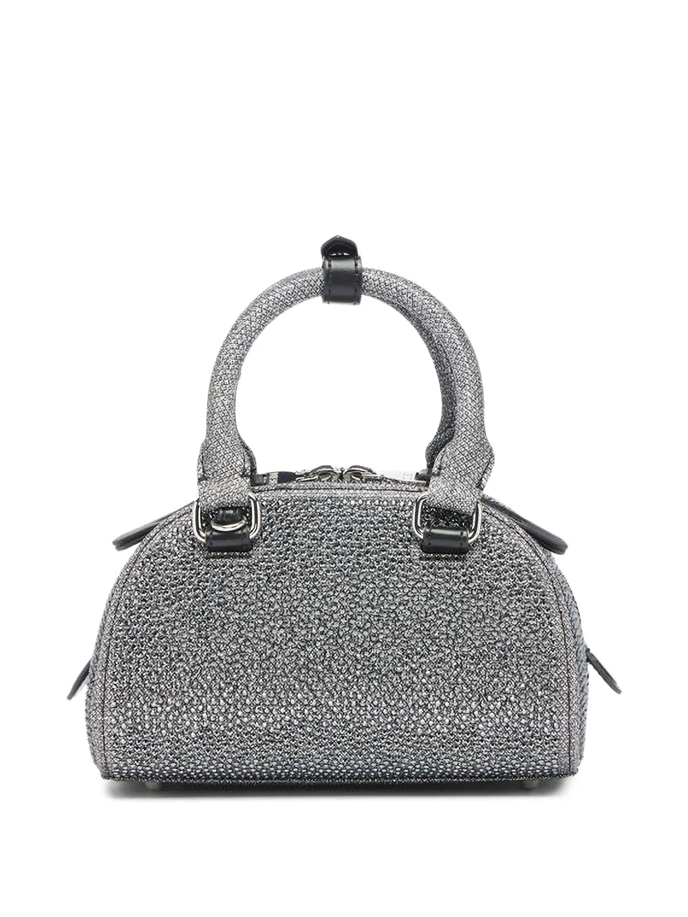 Diesel Kleine 1DR Dome bowlingtas met kristallen Lurex Grijs