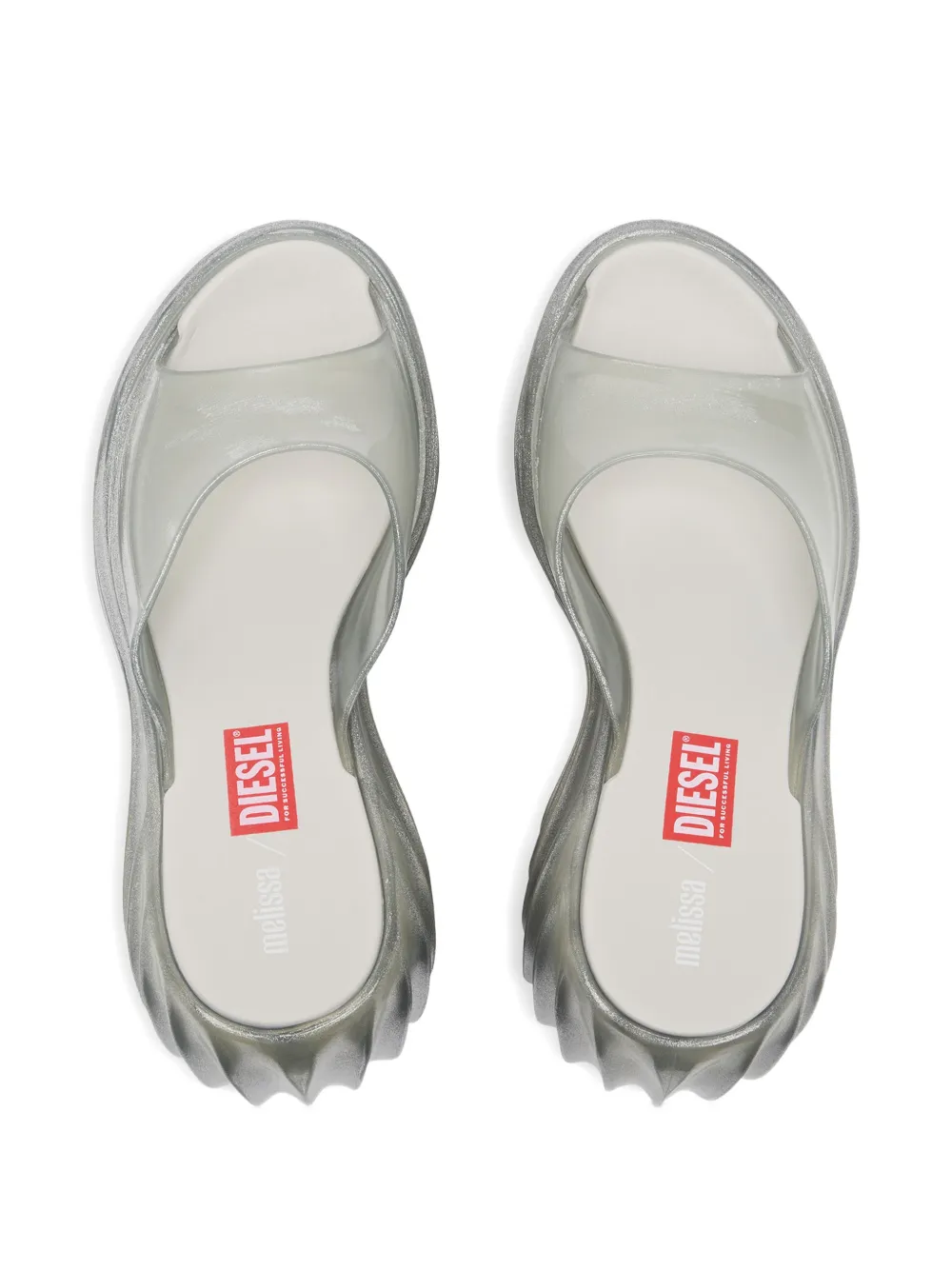 Diesel x Melissa Quantum sandalen met plateauzool Wit