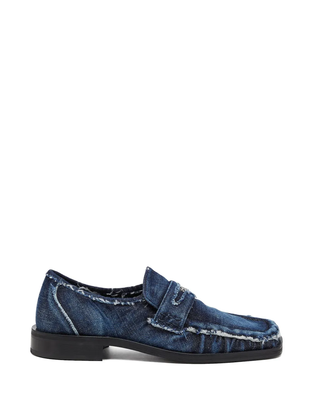 Diesel Mocassini D-Amber denim con effetto vissuto - Blu