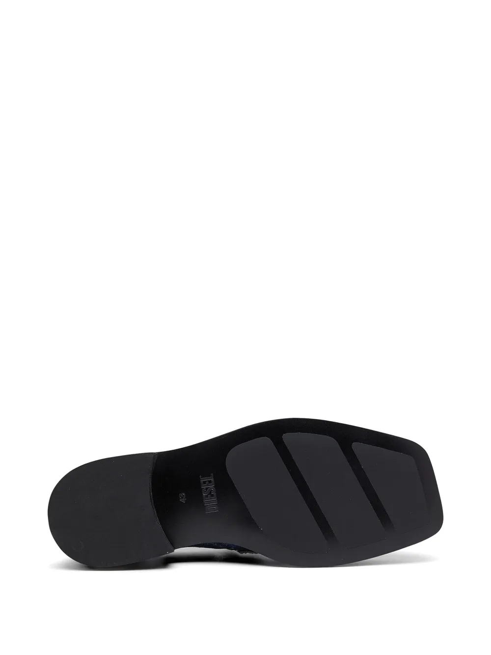 Diesel D-Amber gerafelde denim loafers Blauw