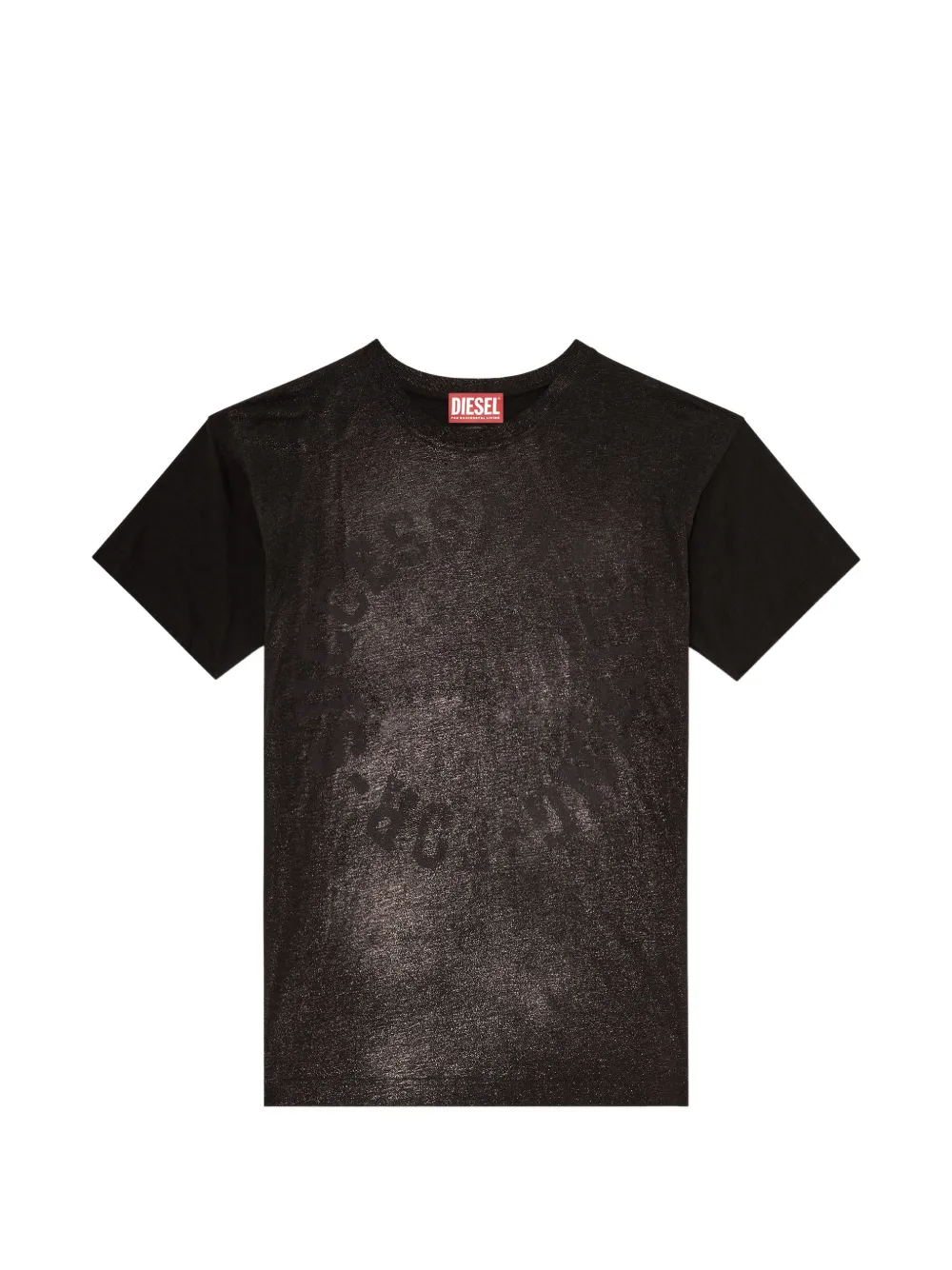 Diesel T-Norm-AA2 foil-print T-shirt - Nero