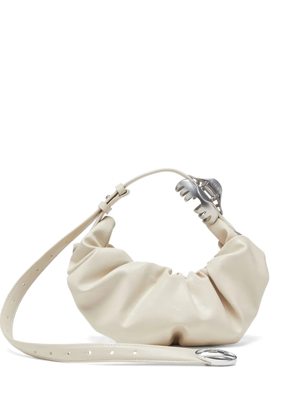 Diesel small Grab-D scrunched shoulder bag - Neutrals