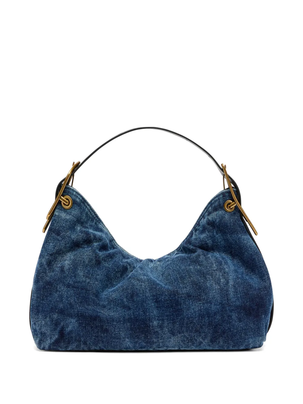 Diesel D-Line denim schoudertas Blauw