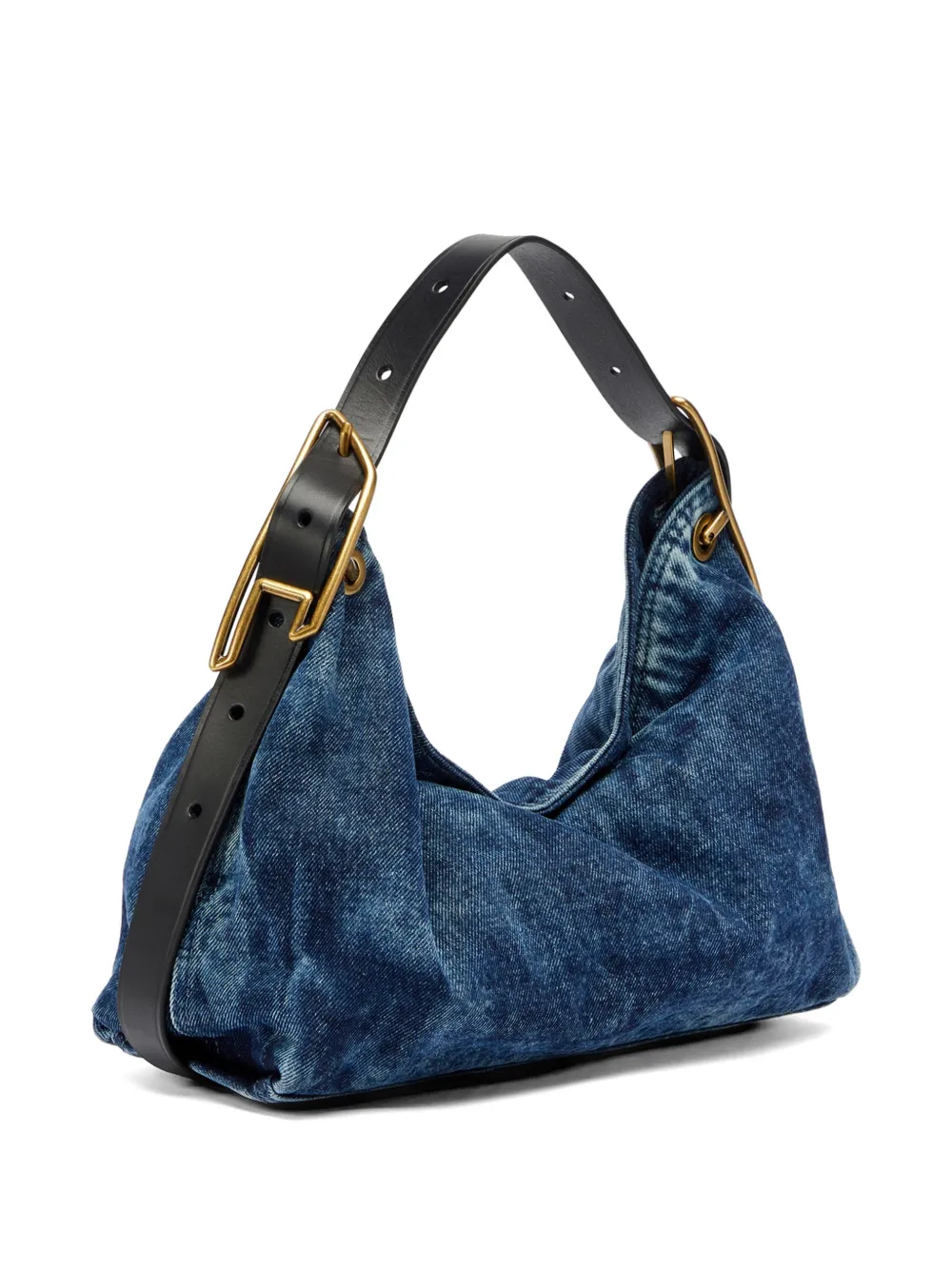 Diesel D-Line denim schoudertas Blauw