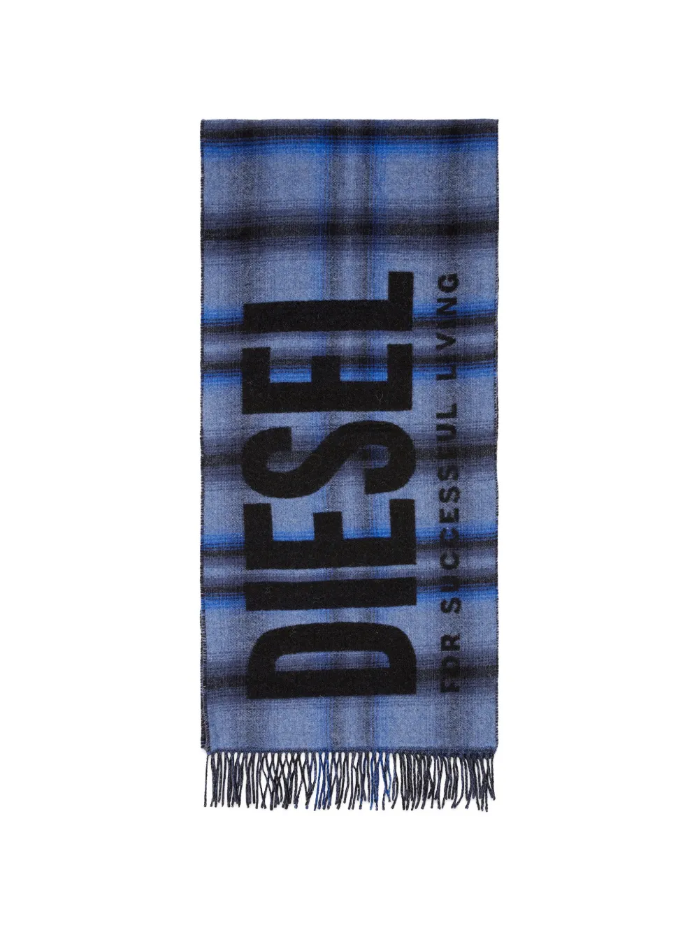  Diesel Bufanda S-check Con Letras Del Logo - Azul 