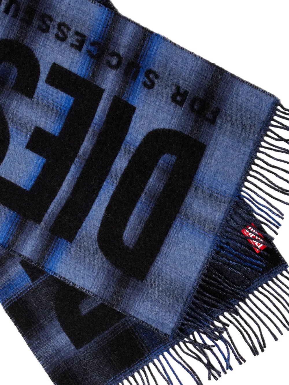  Diesel Bufanda S-check Con Letras Del Logo - Azul 