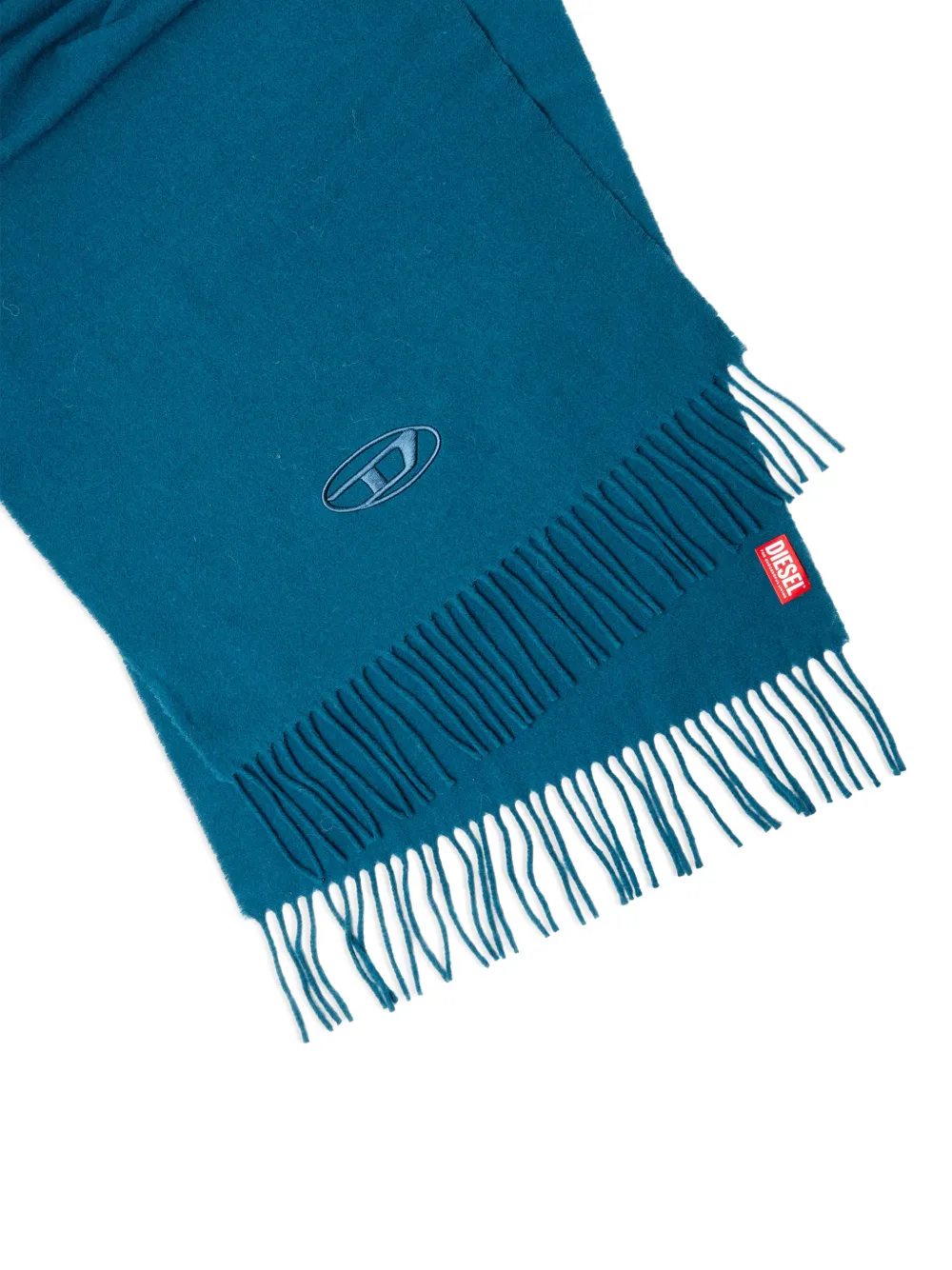  Diesel Bufanda Con D Oval En Jacquard - Azul 