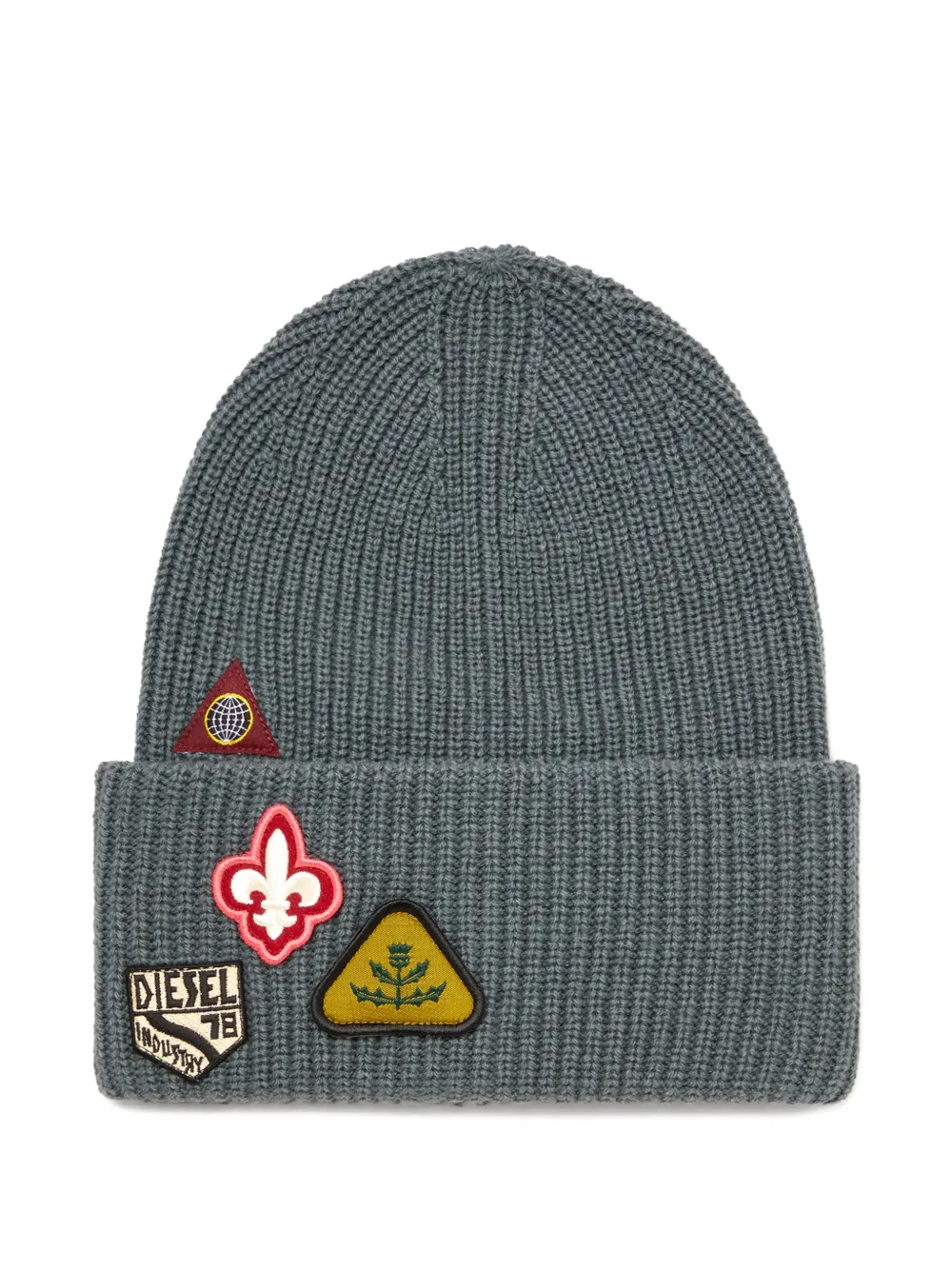 Diesel Berretto K-Pha a coste - Grigio