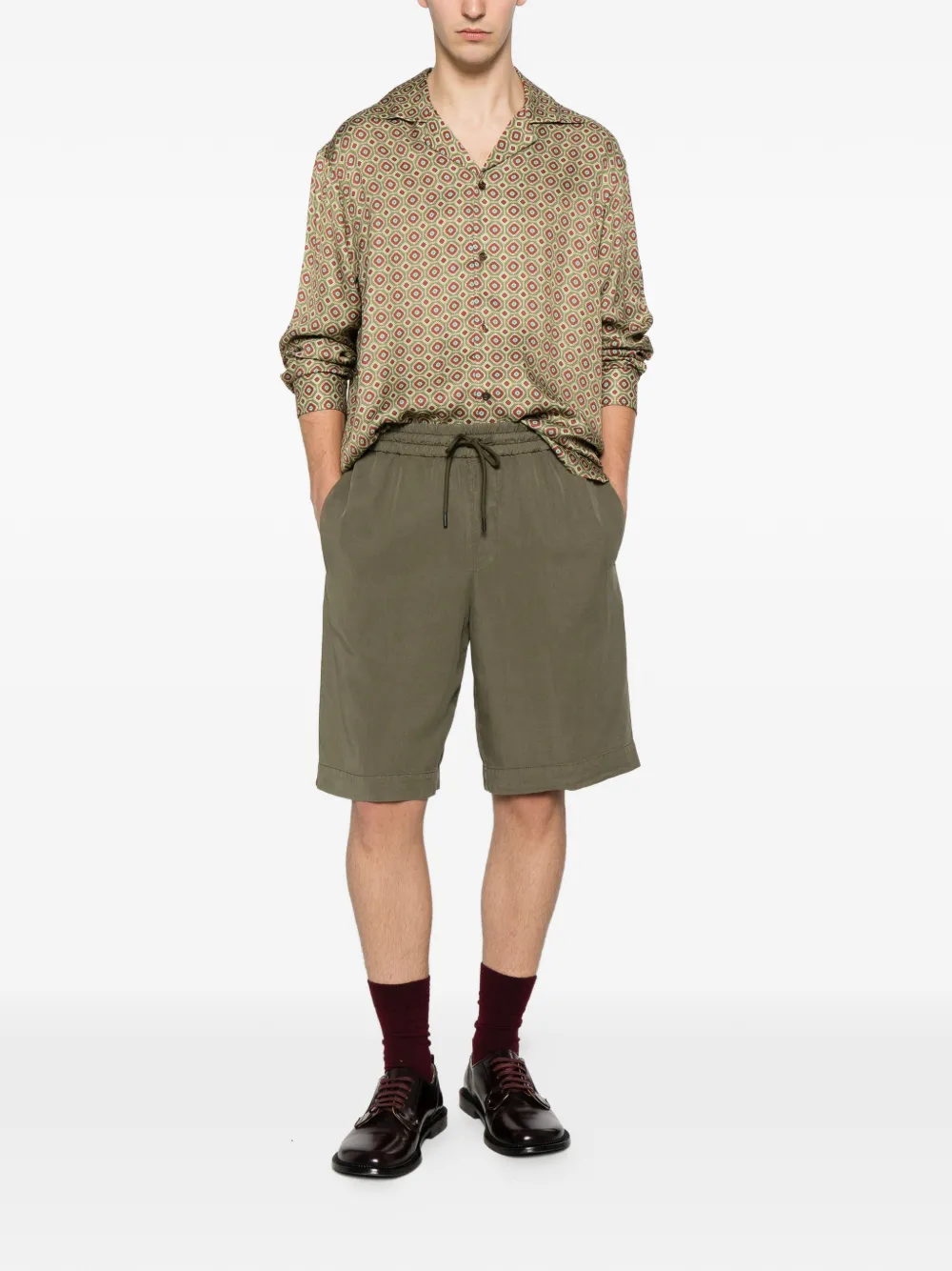 Drôle De Monsieur Overhemd met geometrisch patroon Groen