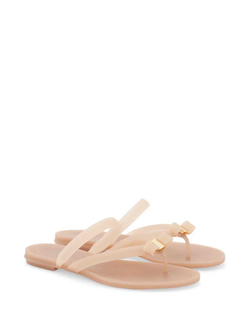 Ferragamo Vara bow jelly thong sandals Roze